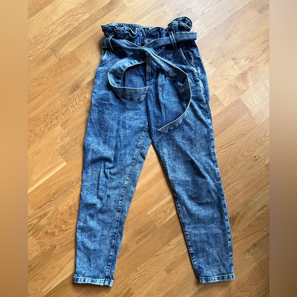 Sezane Austin Paperbag Trousers Jeans 34 - Picture 1 of 9